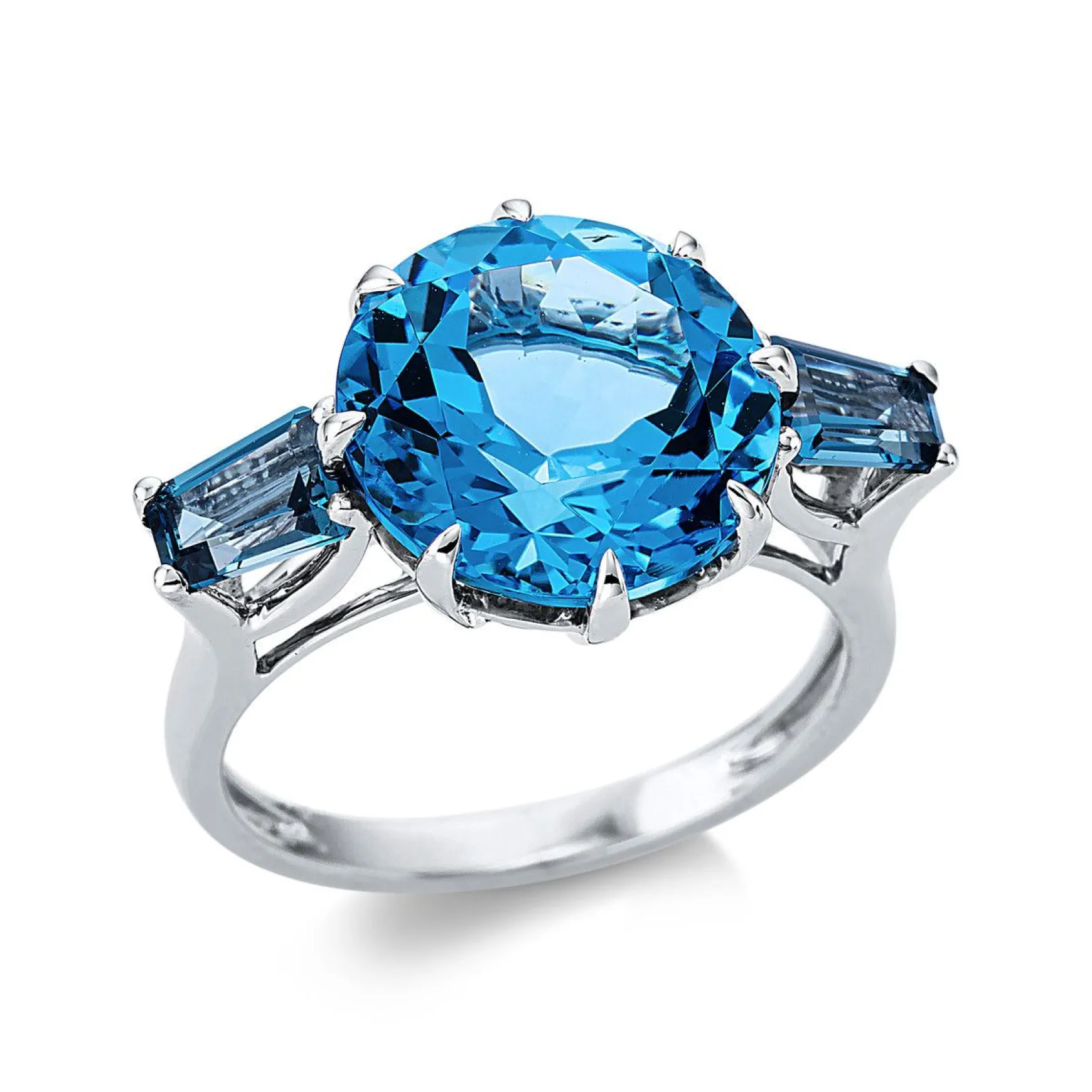 Ring 750/18K Weissgold Topas 8.3ct.