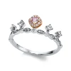 Ring 750/18K Weissgold/Rotgold Diamant 0.37ct.