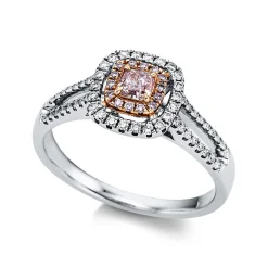 Ring 750/18K Weissgold/Rotgold Diamant 0.5ct.