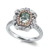 Ring 750/18K Weissgold/Rotgold Diamant 2.06ct.