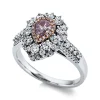 Ring 750/18K Weissgold/Rotgold Diamant 1.1ct.