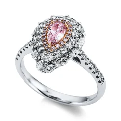 Ring 750/18K Weissgold/Rotgold Diamant 1.12ct.