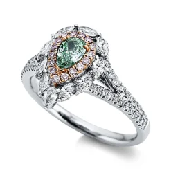 Ring 750/18K Weissgold/Rotgold Diamant 0.86ct.