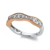 Ring 750/18K Weissgold/Rotgold Diamant 0.56ct.