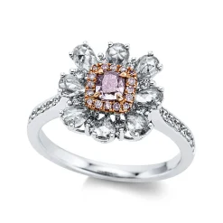 Ring 750/18K Weissgold/Rotgold Diamant 1.19ct.