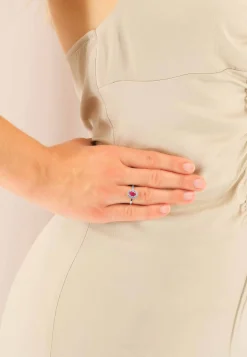 Ring Weissgold 750 Rubin 0.92ct.Brillanten 0.39ct. (56)