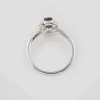 Ring Weissgold 750 Saphir 0.88ct. Brillanten 0.36ct. (56)