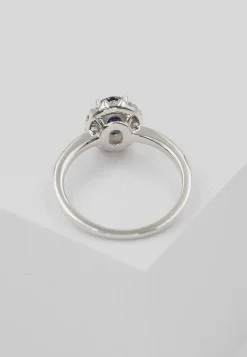 Ring Weissgold 750 Saphir 0.88ct. Brillanten 0.36ct. (56)