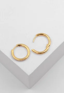 Scharnier-Creolen Diamant 0.334ct.  Gelbgold 750, 17mm