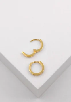 Scharnier-Creolen Gelbgold 750 Zirkonia 14mm