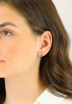 Scharnier-Creolen Gelbgold 750, 12mm