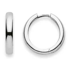 Scharnier-Creolen Silber 925, 15mm