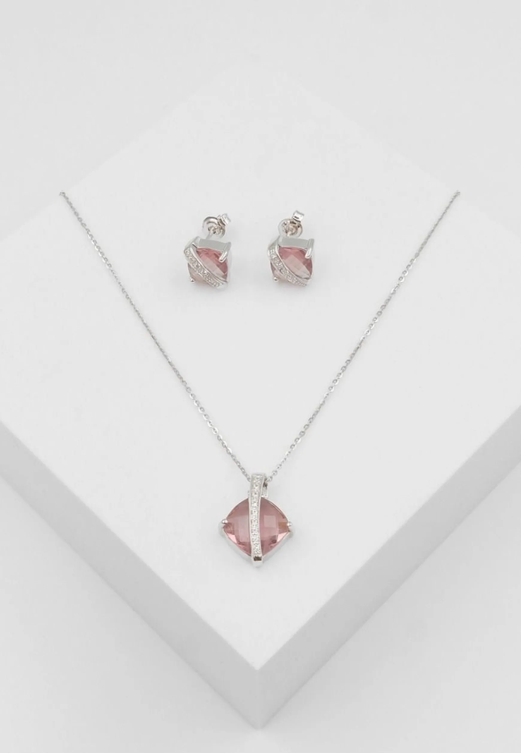 Schmuckset Silber 925 Zirkonia, 11mm