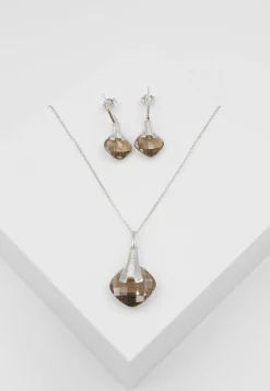 Schmuckset Silber 925 Zirkonia, 28x11mm