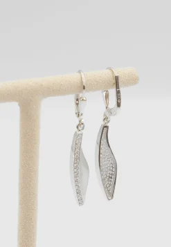 Schmuckset Silber 925 Zirkonia, 24x7mm