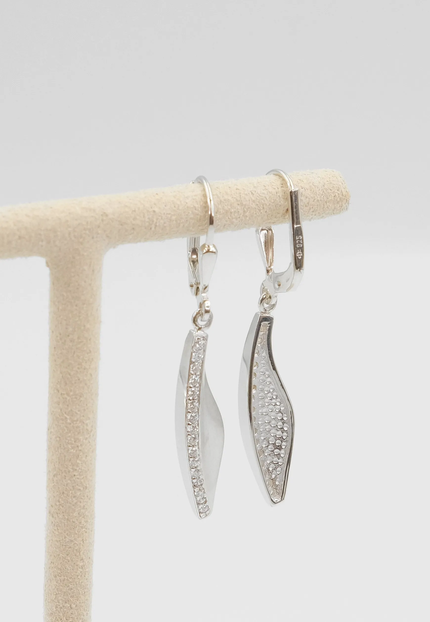 Schmuckset Silber 925 Zirkonia, 24x7mm