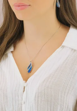 Schmuckset Silber 925 Zirkonia, 34x14mm