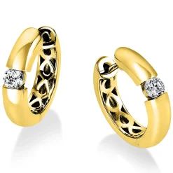 Solitaire Ohrstecker  585/14K Gelbgold, Diamant 0.3ct. 16.3 X 16.9 X 3.8 mm