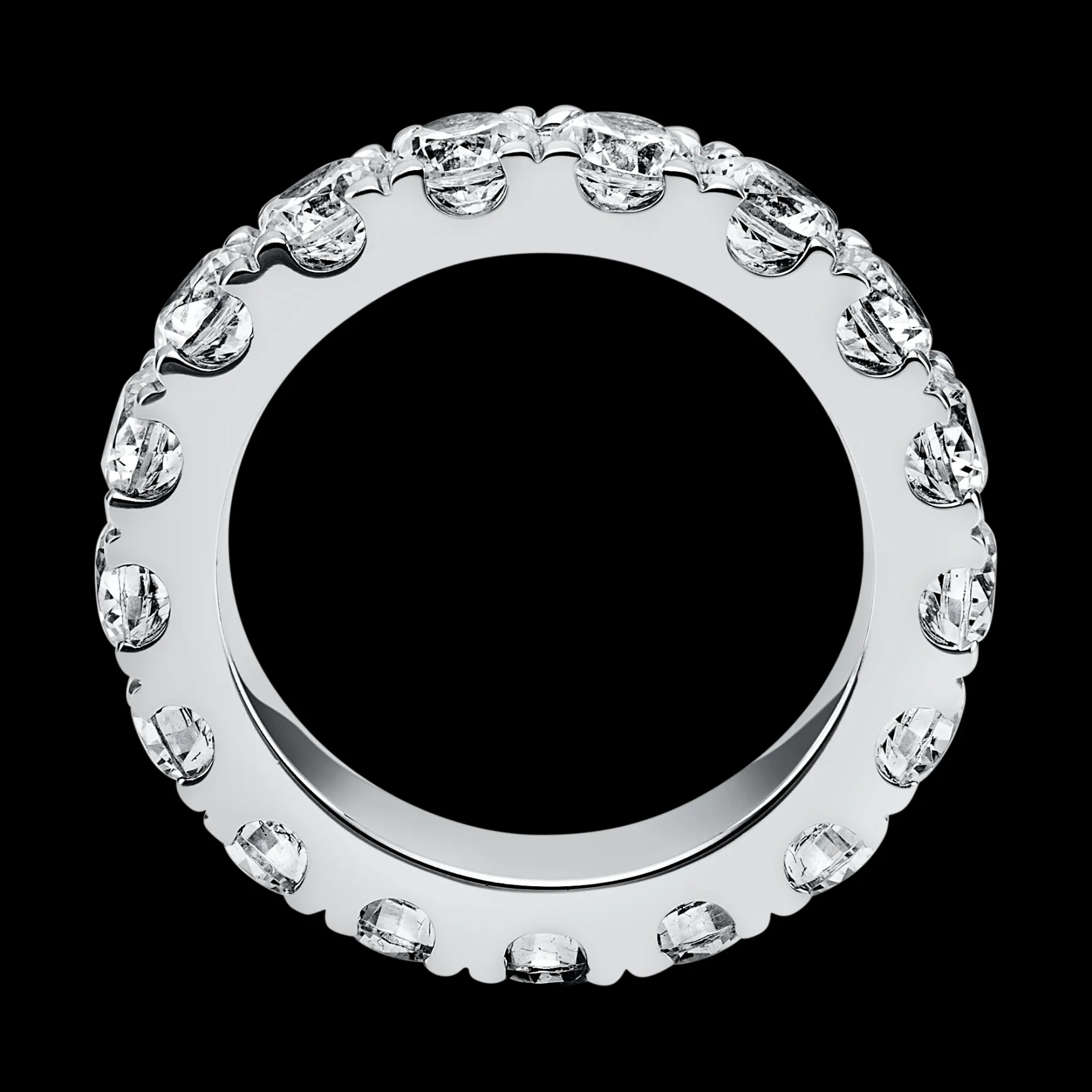 Solitaire Ohrstecker Platin 95K, Diamant 0.1ct.