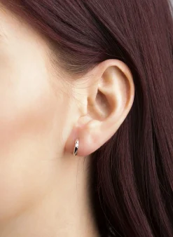 Solitaire Ohrstecker Platin 95K, Diamant 0.1ct.