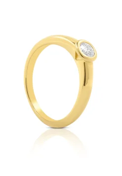 Solitaire Ring Diamant 0.30ct. Gelbgold 750