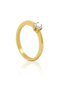 Solitaire Ring Diamant 0.25ct. Gelbgold 750