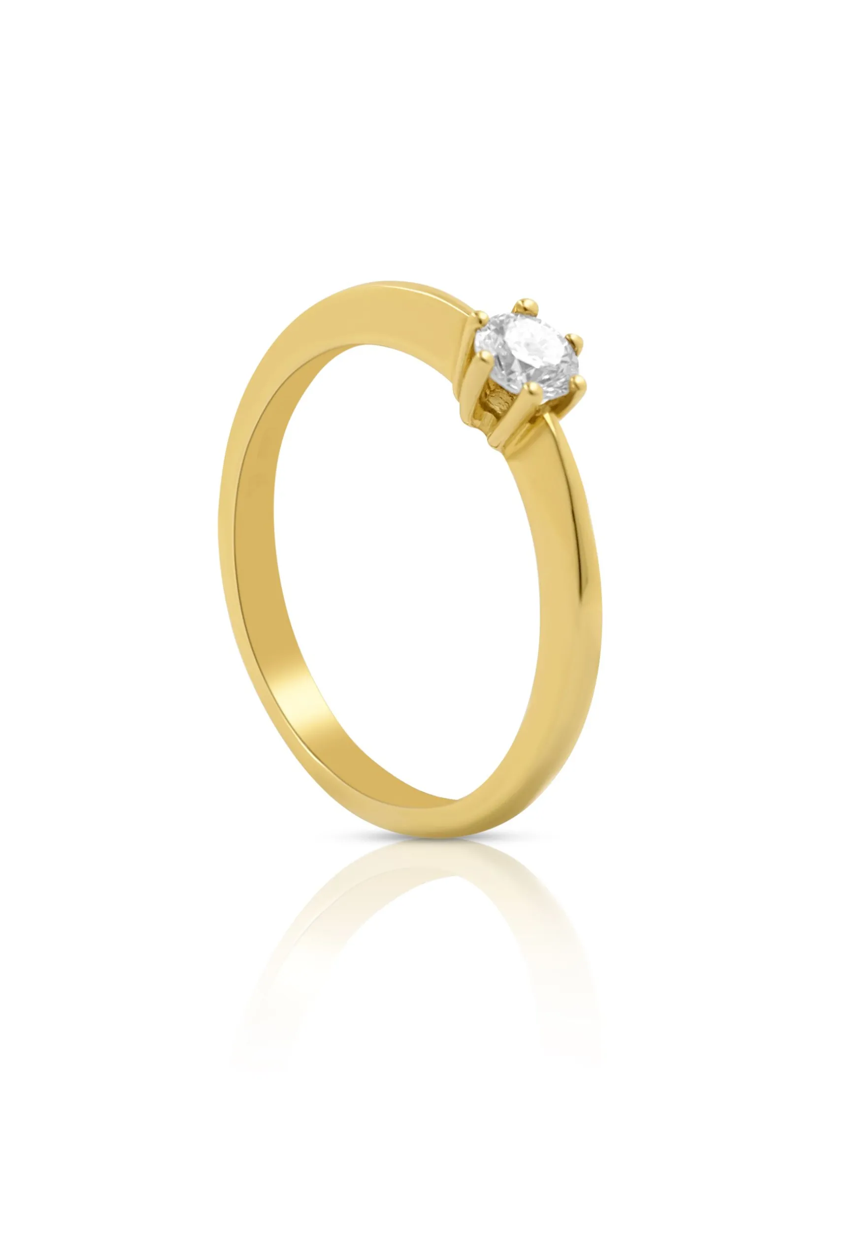 Solitaire Ring Diamant 0.25ct. Gelbgold 750