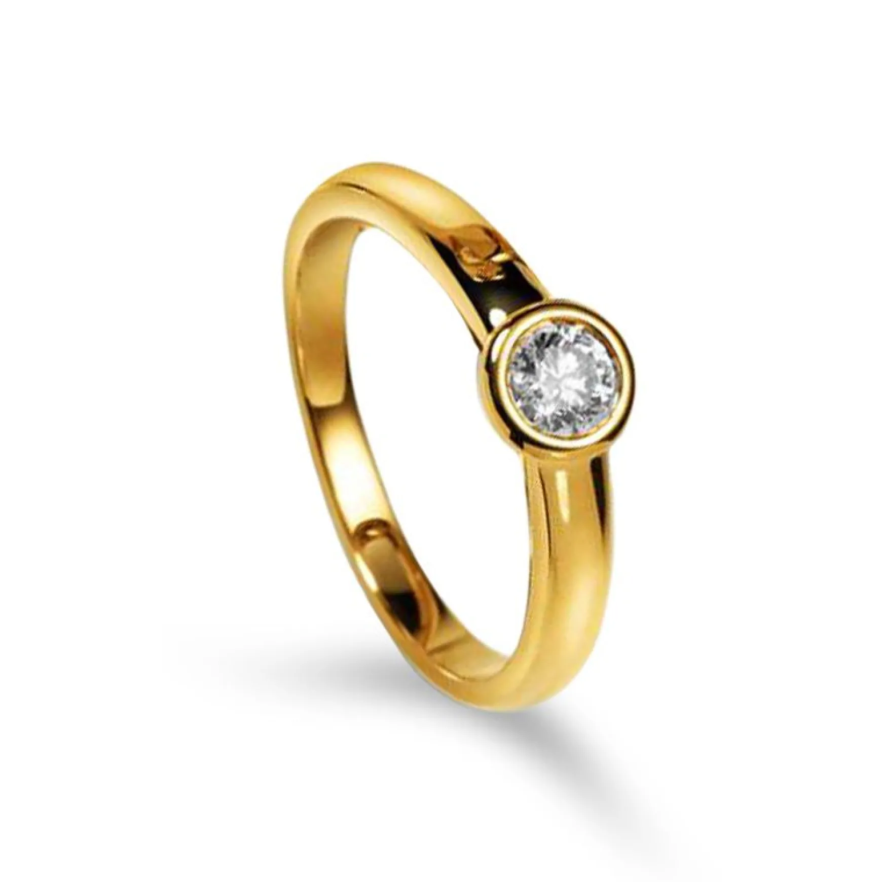 Solitaire Ring Diamant 0.20ct. Gelbgold 750