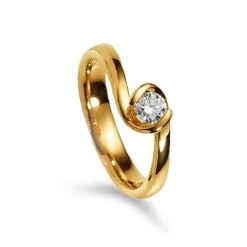 Solitaire Ring Diamant 0.25ct. Gelbgold 750