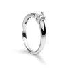 Solitaire Ring Diamant 0.47ct. Princess Weissgold 750