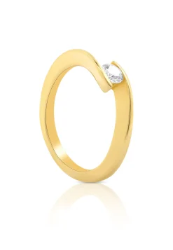 Solitaire Ring Diamant 0.20ct. Gelbgold 750