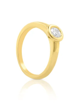 Solitaire Ring Diamant 0.40ct. Gelbgold 750