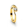 Solitaire Ring Diamant 0.10ct. Gelbgold 750