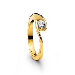 Solitaire Ring Diamant 0.10ct. Gelbgold 750