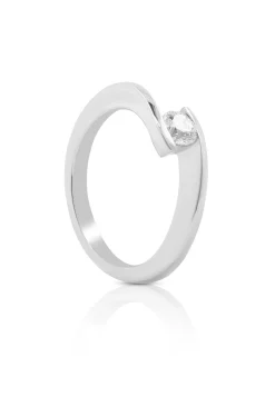 Solitaire Ring Diamant 0.30ct. Weissgold 750