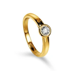 Solitaire Ring Diamant 0.30ct. Gelbgold 750