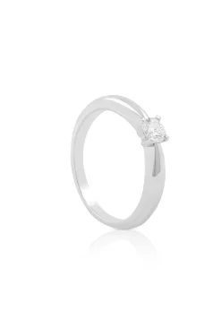 Solitaire Ring Diamant 0.25ct. Weissgold 750