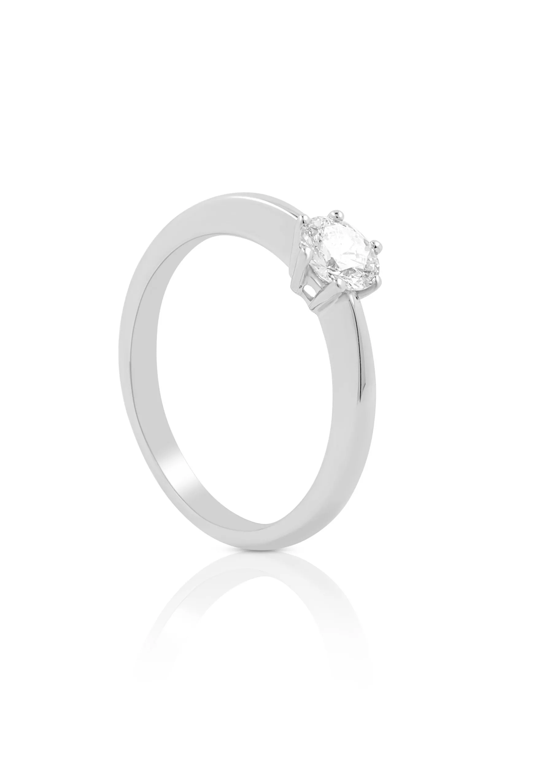 Solitaire Ring Diamant 0.50ct. Weissgold 750