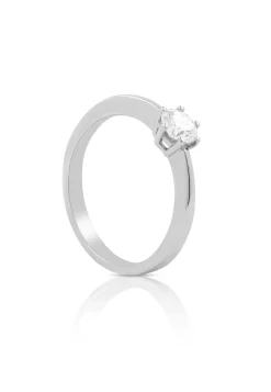 Solitaire Ring Diamant 0.40ct. Weissgold 750