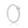 Solitaire Ring Diamant 0.10ct. Weissgold 750