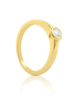 Solitaire Ring Diamant 0.20ct. Gelbgold 750