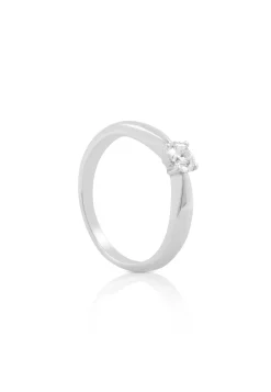 Solitaire Ring Diamant 0.30ct. Weissgold 750