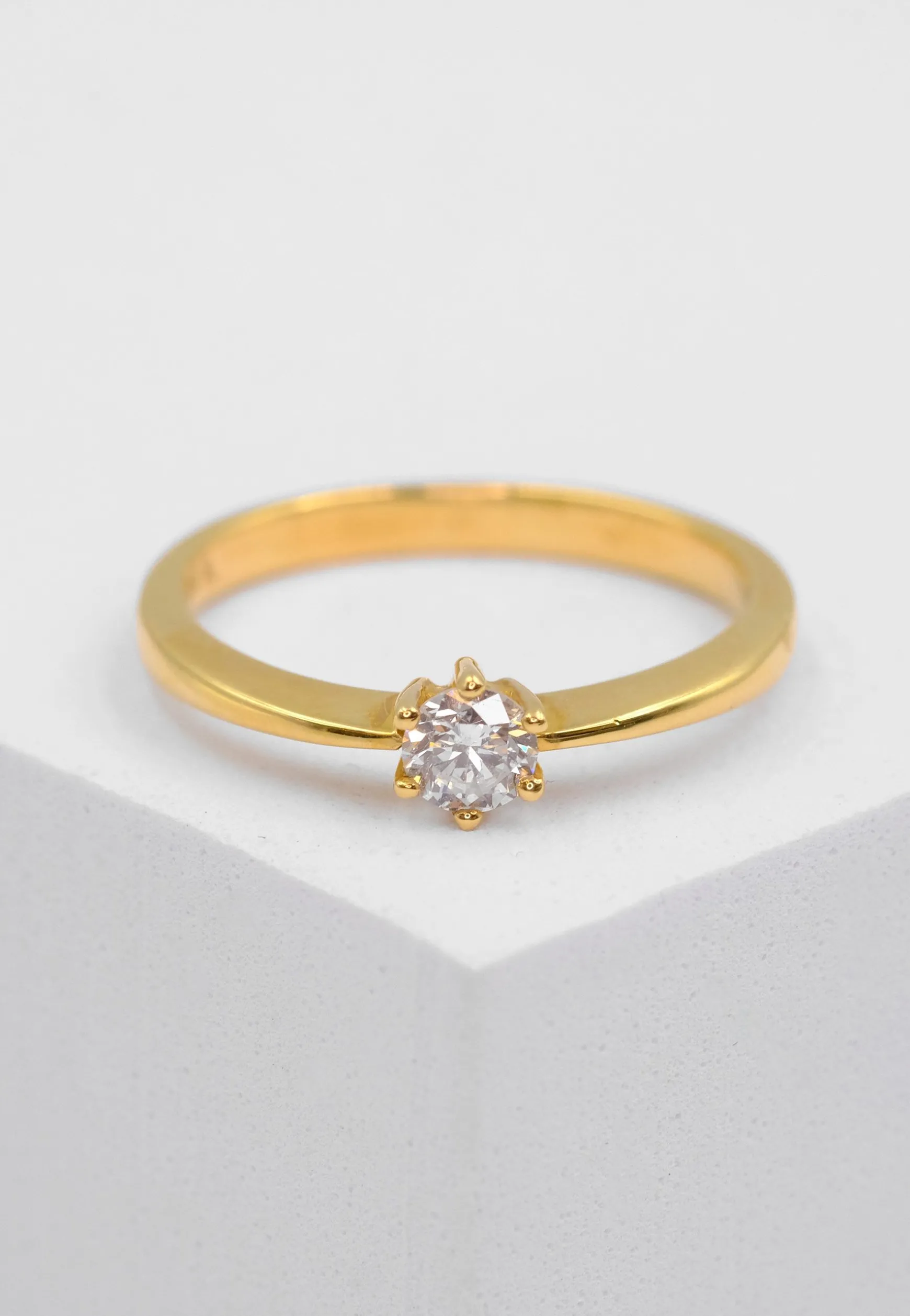 Solitaire Ring Diamant 0.25ct. Gelbgold 750