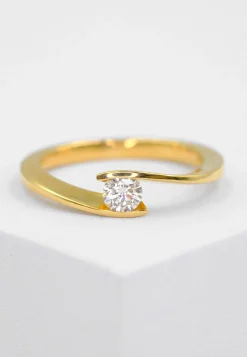 Solitaire Ring Diamant 0.25ct. Gelbgold 750