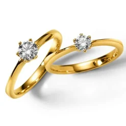 Solitaire Ring Diamant 0.50ct. Gelbgold 750