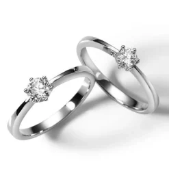 Solitaire Ring Diamant 0.50ct. Weissgold 750