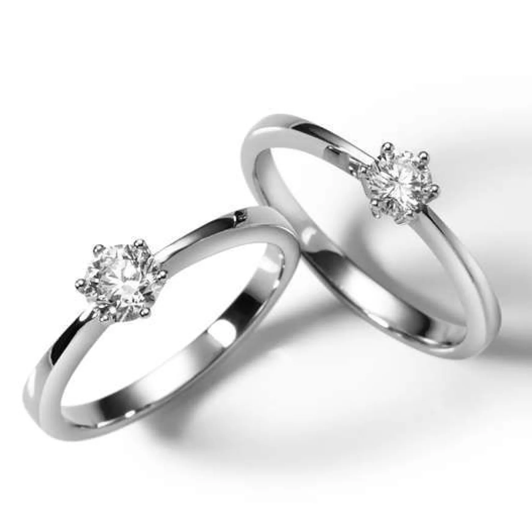 Solitaire Ring Diamant 0.50ct. Weissgold 750