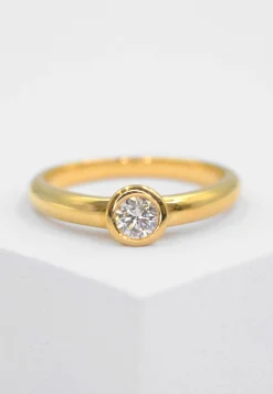 Solitaire Ring Diamant 0.30ct. Gelbgold 750