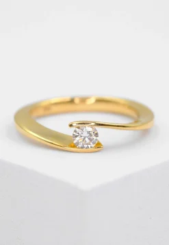 Solitaire Ring Diamant 0.20ct. Gelbgold 750