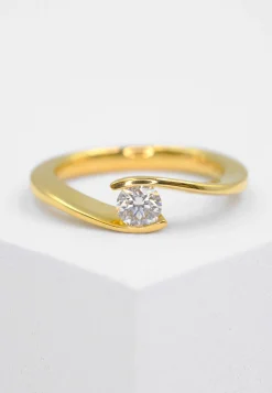 Solitaire Ring Diamant 0.40ct. Gelbgold 750